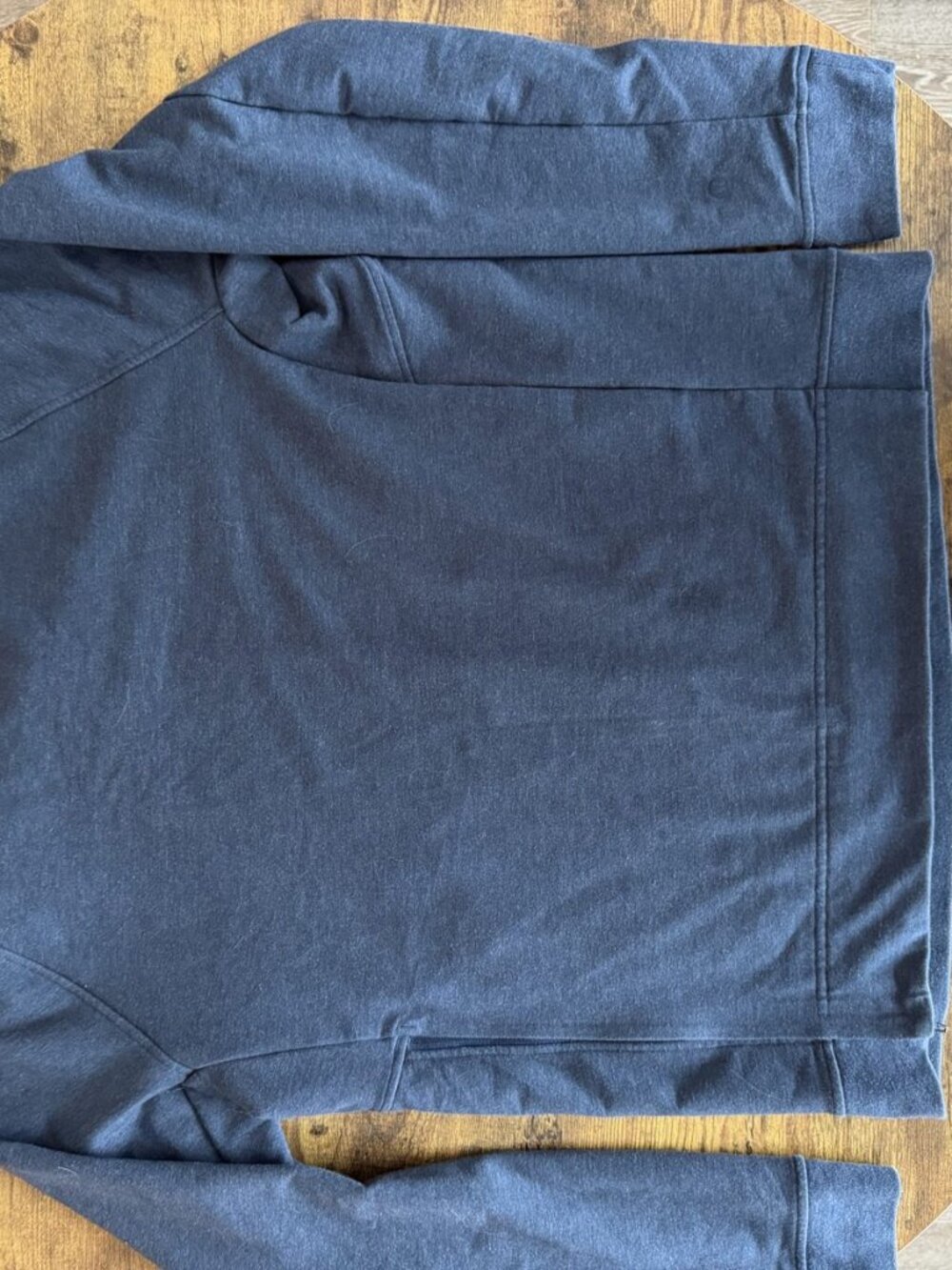Lululemon Mens Navy Crewneck Sweatshirt Zip Pocket M